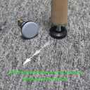 Furniture Leveler PTFE(Teflon) Bottom(28mm Base),Threaded Shank(1/4-20) Adjust Pads,Table/Chair/Cabinet/Sofa Medium Adjustable Legs Leveling,Nuts Installation and Floor Protection(16 Pack)