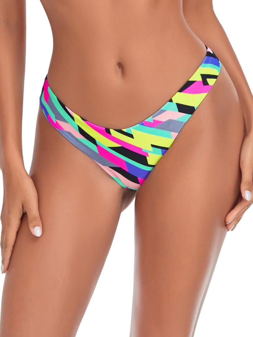 RELLECIGA Women's Cheeky Bikini Bottom, Large