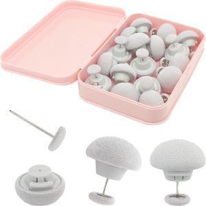 20PCS Duvet Pins Duvet Clips, Safe Locking Duvet Cover Clips Snaps with Storage Box, Easy to Use Double Sided Pin Fasteners for Quilt Cushions Curtains(Gray)