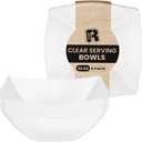 R-kay 6 Pack Square Plastic Serving Bowls - White Plastic bowls 32 Oz - White Salad Bowls Large Serving, Premium Heavy Duty For Weddings Catering And Birthday parties