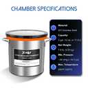 PB Motor Tech 3 Gallon Stainless Steel Vacuum Chamber with Tempered Glass Lid, 12L Degassing Chamber, Ideal for Resin Casting, Silicone Degassing, Essential Oils & Wood Stabilization