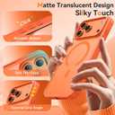 DUEDUE for iPhone 17 Pro Max Case Magnetic [Compatible with Magsafe], Translucent Matte Back Protective Cover Anti-Scratch Shockproof Phone Case for iPhone 17 Pro Max 6.9", Orange