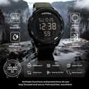 PINDOWS Men's Digital Watch, 50M Waterproof Military Tactical Sport
