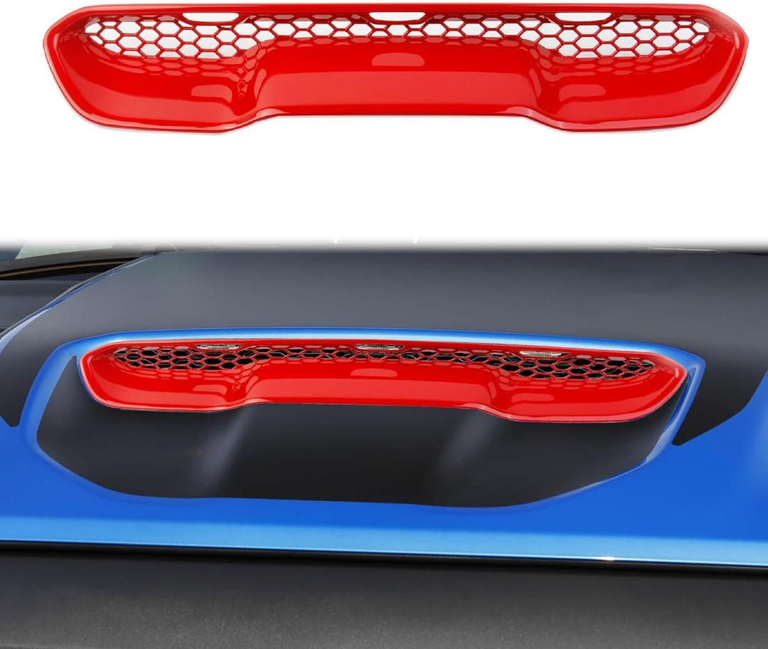 Engine Hood Vent Air Intake Moulding Cover Trim for 2021-2026 RAM 1500 TRX/RHO (Red)