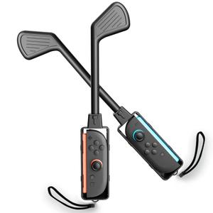 Nargos Golf Culb for Nintendo Switch 2 Joy-Con Controller, Sports Game Accessories for Mario Golf-Super Rush and Switch Sports Golf Game2 Pack (Black, Nintendo Switch 2)