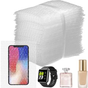 Bubble Out Bags, 6x8 Inches Bubble Cushion Wrap Pouches, Double Walled Cushioning Bags Thickening Shockproof Foam Bags for Shipping, Storage, and Moving - 50pcs