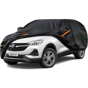 Kayme 7 Layers SUV Car Cover Custom Fit for Buick Encore/Encore GX(2012-2025) Waterproof All Weather for Automobiles, Outdoor Full Cover Rain Sun UV Protection.Black