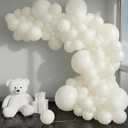Balloon Garland Arch Kit  146 Pcs White Balloons for Baby Shower, Birthday, Gender Reveal, Wedding Party  DIY Kit by Vellax