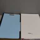 Pendaflex Recycled Classification File Folders, 1 Divider, 2" Embedded Fasteners, 2/5 Tab Cut, Legal Size, Light Blue, Box of 10 (28777R)