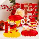 13pcs Chinese New Year Honeycomb Centerpieces 2026 Lunar New Year Red Table Centerpieces for 2026 Spring Festival Supplies Chinese New Years Decorations