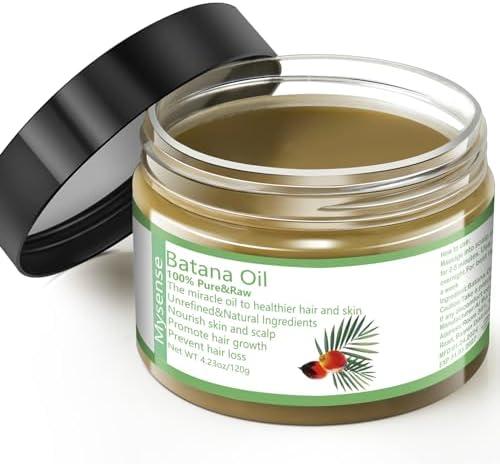 Mysense Raw Batana Oil, 100% Pure Unrefined and Organic Growth Oil from Honduras, Scalp Care for Women & Men, Prevent Hair Loss, Promote Hair Thickness,Set of 2