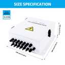6 String Metal Solar Combiner Box, PV Combiner Box with 20A Rated Current Fuse, Surge Protective Device & 63A Air Circuit Breaker (6 String) (6 String)