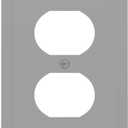 Grey 1 Gang Duplex Outlet Covers Decorative Single Light Switch Covers Electrical Receptacle Wall Plate Plug Switch Plate Cover Dimmer Dual Outlet Faceplate for Bedroom Decor