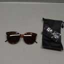 Livho Polarized Sunglasses, Retro & Oversized Shades for Women with Round Lenses