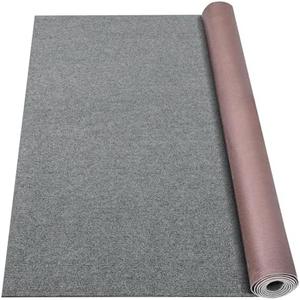 Grefinity Marine Carpet,6 FT x 10 FT Smoke Gray Indoor Outdoor Carpet 0.2" Thick Boat Carpet with Water-Proof TPE Backing, Non-Slide Outdoor Marine Carpet Roll for Home, Patio, Porch, Deck