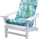 Enipate Tropical Print Adirondack Chair Cushions 44x19x4 inch, Weather Resistant Patio Chair Seat Cushion, Tufted Thicken Outdoor High Back Rocking Chair Pads (Floral 02)