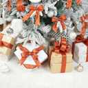 MAYREEL 1.5 Inch Copper Ribbon Wired Terracotta Glitter for Christmas Decorations Gift Wrapping Wreath Supplies Tree Toppers Garland Crafts 10 Yards