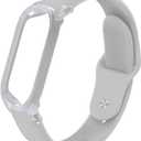 TUDIA Snap On PC Case with Adjustable Silicone Wristband Compatible with PLAUD NotePin AI Voice Recorder [for 5.6"8.5" Wrists] Comfort Lightweight Wearable Strap Secure Fit Accessories - Light Gray