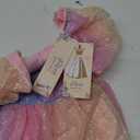 IBTOM CASTLE Toddler Baby Girl Sequin Dress Ruffle Sleeve Gradient Rainbow Sparkle Birthday Dress Summer Fancy Party Dress (5-6 Years, Pink)