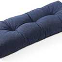 SUNROX LokGrip Non Slip Tufted Memory Foam Bench Cushion, FadeShield Water Resistant Durable Thicken Outdoor/Indoor Bench Seat Pads 36x14x4 inch, Heather Indigo
