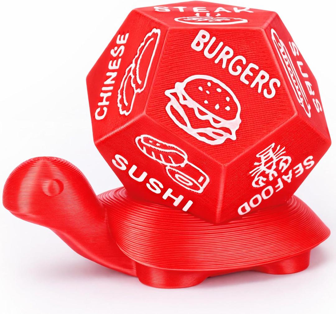 Birthday Gifts for Women Men Boyfriend Fathers Day Anniversary Food Dice Gifts for Friend Brother Sister Coworker Wife Husband's Gift for Couple Date Night Ideas Funny Food Decision Turtle Dice