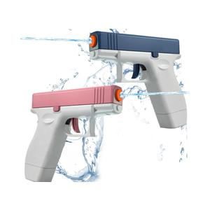 2 Pack Water Gun Squirt Guns for Kids - Mini Water Blaster Soaker 100cc Capacity Water Pistol Toys, Ideal Summer Gifts for Swimming Pool Beach Outdoor Water Toys for Boys Girls (Blue Pink)