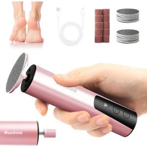 Electric Callus Remover for Feet, Electric Foot File Nail Grinder 2 in 1,Rechargeable Professional Foot Sander Pedicure Tool for Feet Dry Dead Skin with Sandpaper Disk, 6 Speed Adjustable