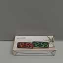 Peakeep Small Battery Powered Digital Alarm Clocks for Bedrooms Bedside, Cordless Tiny Travel Portable Desk Clock, Large Numbers Auto Dimmable, LED Display 4 Dimmers, 5 Alarm Volumes (Green Digits)