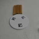 Uneedem Wood Mid Century Plant Stand for Indoor Plants, Modern Table, Tall Holder for Flower Pots, Small Round Side/End Table (A2 White, High: 16.5")