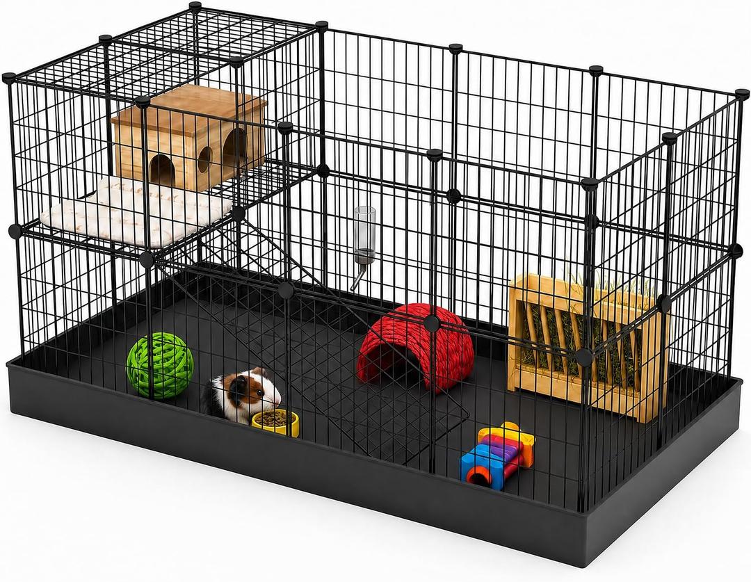 32 Panels Guinea Pig Cages, Rabbit Playpen for Small Animals