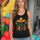 Womens Cinco De Mayo Tank Tops Mexican Graphic Shirts Fiesta Party Sleeveless Tanks Vest (Black, M)