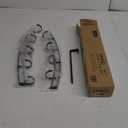 JOBOJO Life Home Over Door Hooks Rack - 9 Hook Over Door Hanger - Over Door Towel Rack - Hanging Towels or Clothes - Bathroom, Bedroom or Laundry Room - Black