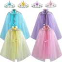 10Pcs Princess Dress up Tutu Crown Accessories Tiara Ballet Tutu Skirt for Girls Costume Party Favors
