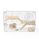 BUCATSTATE Hamster Cage Includes 8 in 1 Accessories, 3-Level Hamster Rat Cage and Habitats for Gerbil, Mice, Syrian Dwarf Hamster (24.4" L x 13.8" W x 16.9" H)