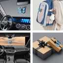 Butterfly Car Rearview Mirror Accessories, Acrylic Hanging Car Rear View Mirror Charm, Lovely Flower Car Ornament Pendant for Home Decoration Keepsake Christmas Valentine's Day Present (Blue)