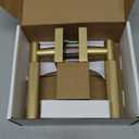 Asidrama 4 Pack Passage Gold Door Handles, Door Lever with Door Knobs Indoor for Bedroom or Bathroom, Heavy Duty Brushed Gold Door Handles Interior with Locks for Left Right Sided Doors