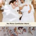 Bedsure Comforter Duvet Insert - Quilted Comforters Oversized King Size, All Season Duvet, GentleSoft Down Alternative Bedding, with 8 Tabs, Gifts for Women/Men, White, Oversized King 116 x 98 Inches