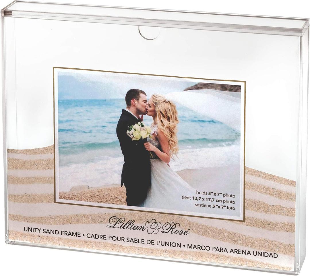 Lillian Rose Clear Acrylic Unity Sand Ceremony Photo Frame