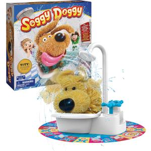 Spin Master Games, Soggy Doggy, The Award-Winning Wet & Silly Kids Board Game for Family Game Night, Interactive Dog Toy, Screenless Activity for Kids & Family, 2-4 Players, for Ages 4 & Up