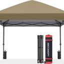 ABCCANOPY 10x10 Pop Up Canopy, Heavy Duty Weather Protection, Light Brown