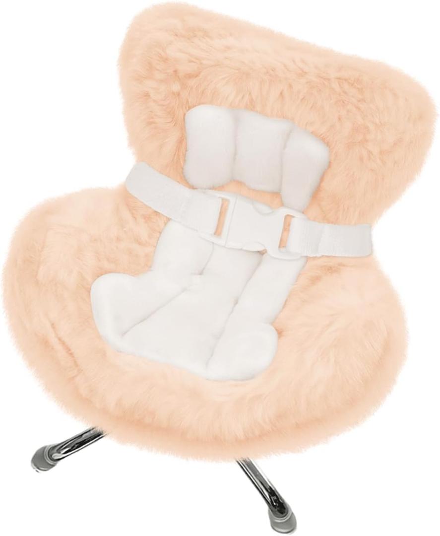 Car Seat for 17cm Dolls with Soft Furry Cushion, Air Vent Clip and Desktop Stand,Functional Car Ornament for Blind Box Doll Fans and Doll Collectors,Includes Seat Leg for Desktop Display