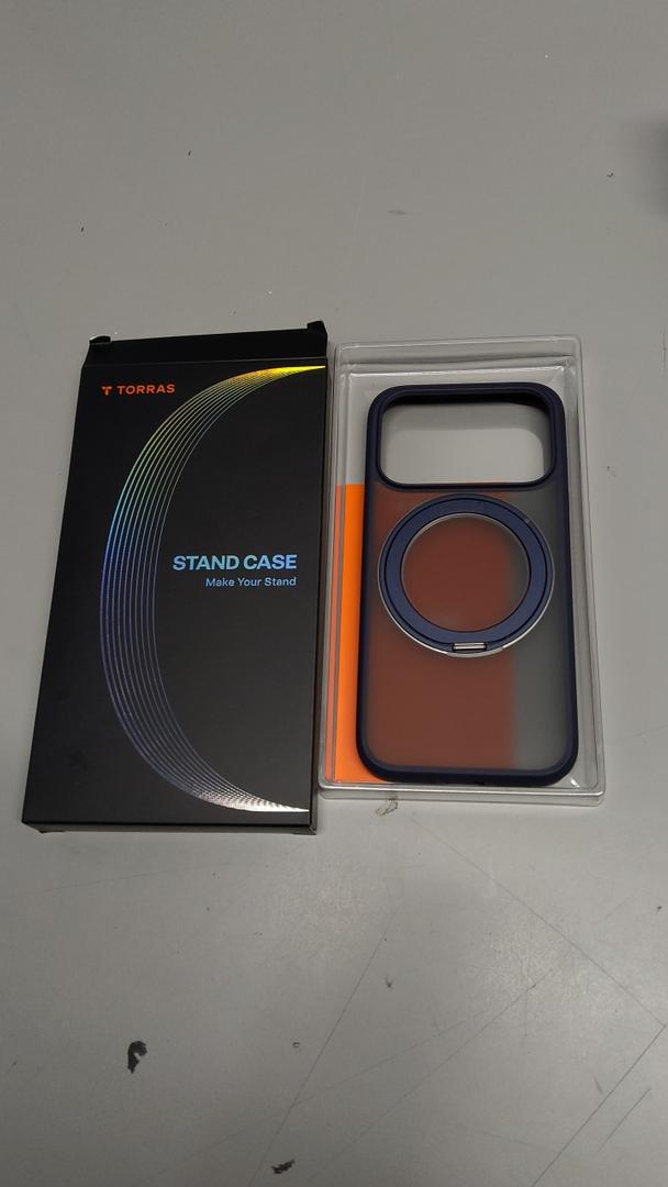 TORRAS Q3 Silicone 360 Spin for iPhone 17 Pro Case with Stand, Fit for MagSafe, Magnetic Ring Kickstand with Camera Control, Liquid Silicone Rubber Soft Phone Case for iPhone 17 Pro 6.3'', Deep Blue