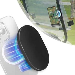 HUNYUITEY Golf Cart Phone Holder - MagSafe Compatible Magnetic Golf Phone Caddy - Handy for Install and Remove, Rotatable - Ultra Strength Magnet Golf Cell Phone Mount for iPhone & MagSafe Cases HUNYUITEY Golf Cart Phone Holder - MagSafe Compatible Magnetic Golf Phone Caddy - Handy for Install and Remove, Rotatable - Ultra Strength Magnet Golf Cell Phone Mount for iPhone & MagSafe Cases