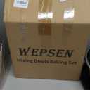 WEPSEN Mixing Bowls Set, 25PCS Stainless Steel Mixing Bowl with Lid Set, Large Nesting Bowls 7, 4.5, 3,2, 1.5QT, Measuring Cups and Spoons Baking Utensils Metal Bowl for Kitchen Prep