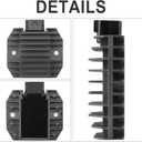 6 Pin Voltage Regulator Rectifier 5GT-81960-00-00 12V Replacement for Ya-maha Grizz-ly 125 350 450 600 660 Ra-ptor 250 350 660 660R 700 700R 5BN-81960-00-00