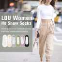 No Show Socks Womens 6Pairs Cushioned Anti-Slip Grip Breathable Soft for Work, Running, Yoga, Athletics, Daily (Black 6paris - Half Sole, 7-9 Short)