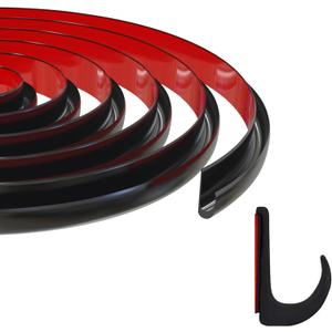 Ameri PVC Plastic Rain Gutter for Cars, Vans, and RVs, 3/4 Inch RV Trim Molding, Easy to Install Flexible Drip Rail Molding to Control Water Runoff (25ft, Black)