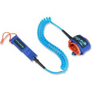 Coiled SUP Leash Premium Stand Up Paddle Board Leg Rope Wrist Strap Surfboard Leash for Paddleboard, Shortboard, Longboard (Blue White)