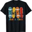 Retro Vintage Skateboard Graphic Design Santa Cruz T-Shirt S