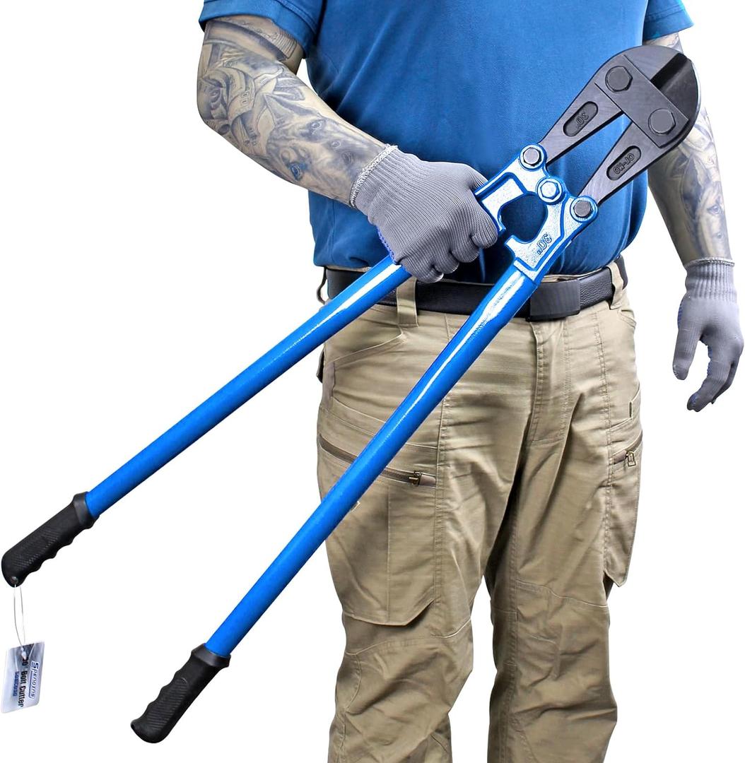 Bolt Cutter with Drop Forged Cr-Mo Alloy Steel Blades,with Ergonomic Handle,Heavy Duty Metal Cutter for Rebars, Chains, Locks, Wires, Bolts, Fence. (30in)